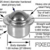 Omtec Corp F1 Fixed Flange Mount Ball Transfer Unit