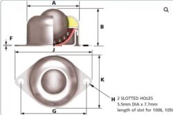 Alwayse Ball Transfer Unit Base Fixing Unit 1006 - Image 2