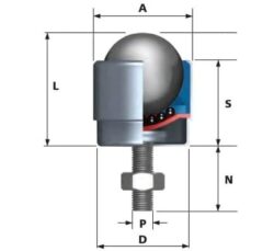 Alwayse Ball Transfer Unit Bolt Fixing 1701 - Image 2