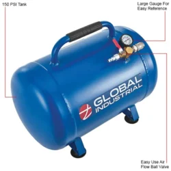 Global Industrial™ Horizontal Portable Air Tank, 7 Gallon, 150 PSI - Image 8