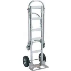 Wesco® Spartan Sr. Aluminum 2-in-1 Hand Truck 220001 Pneumatic Wheels