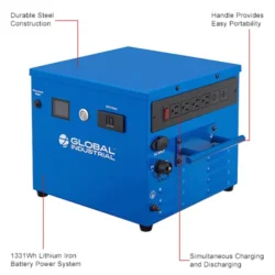 Global Industrial™ Portable Power System, 50AH/1000W, 1280WH - Image 7