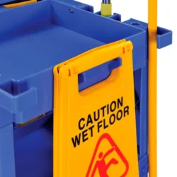 Global Industrial™ Janitor Cart Blue with 25 Gallon Vinyl Bag - Image 4