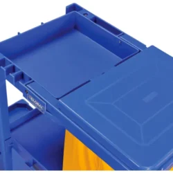 Global Industrial™ Janitor Cart Blue with 25 Gallon Vinyl Bag - Image 5