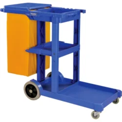 Global Industrial™ Janitor Cart Blue with 25 Gallon Vinyl Bag - Image 6