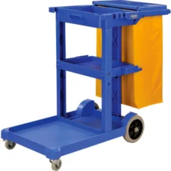 Global Industrial™ Janitor Cart Blue with 25 Gallon Vinyl Bag - Image 7