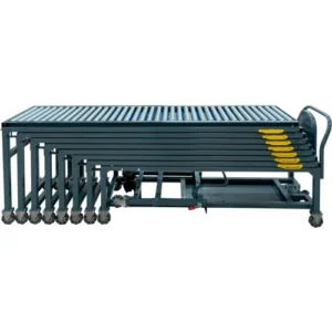 Ballymore Expandable Conveyor 10' to 60' w/ Steel Rollers, 24"W. 100 lbs per Ft.