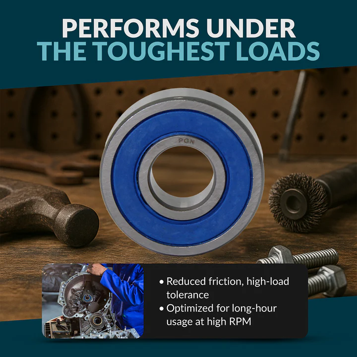 PGN Bearings 6004-2RS - Lubricated Chrome Steel Sealed Ball Bearing - Image 4