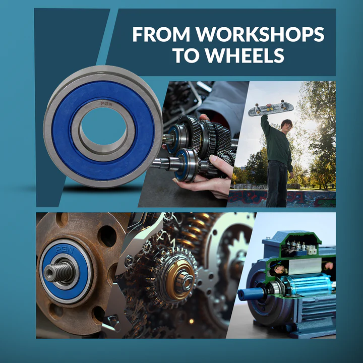 PGN Bearings 6004-2RS - Lubricated Chrome Steel Sealed Ball Bearing - Image 3