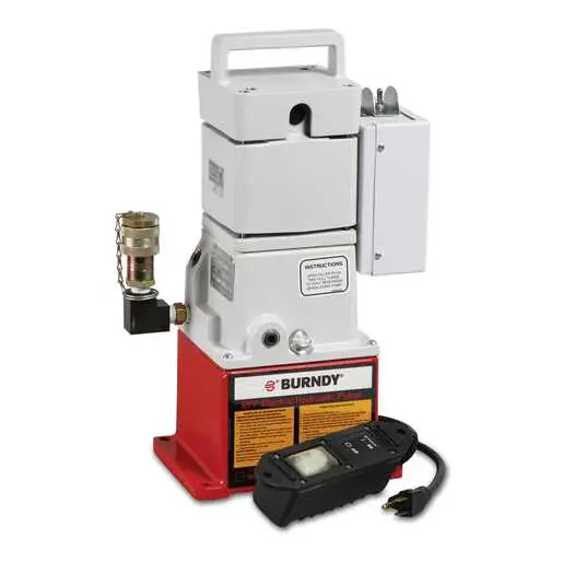 Burndy Electric/Hydraulic Pump Less Gage, 10,000 psi, 1/2 HP, 115V AC Motor